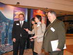 Mrs Rosanna Ure (second right), introduced to other officiating guests Hong Kong's infrastructure projects as depicted in the photo exhibition