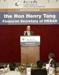Financial Secretary, Mr Henry Tang, described his principles and plans at a luncheon in his first address since taking up the new position.