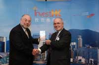 Director-General of Investment Promotion, Mr. Mike Rowse (right), accepted the Award for the Best Overall Managed Investment Promotion Agency in the Asia Pacific from Strategic Direct Investor magazine.