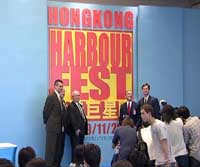 InvestHK's Director-General of Investment Promotion Mike Rowse joins other guests to announce the details of HK Harbour Fest.