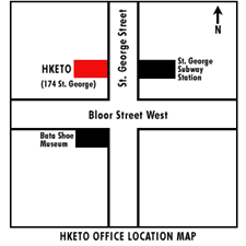 HKETO's Toronto Office map