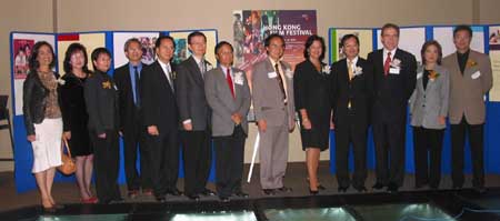 Photo shows HKETO Director, Mr Bassanio So (4th from right) and Ontario Minister of Citizenship and Immigration, Dr. Marie Bountrogianni  (5th from right), with other officiating guests and sponsors at the Opening Ceremony of the Hong Kong Film Festival this (October 4) evening at the Royal Ontario Museum.